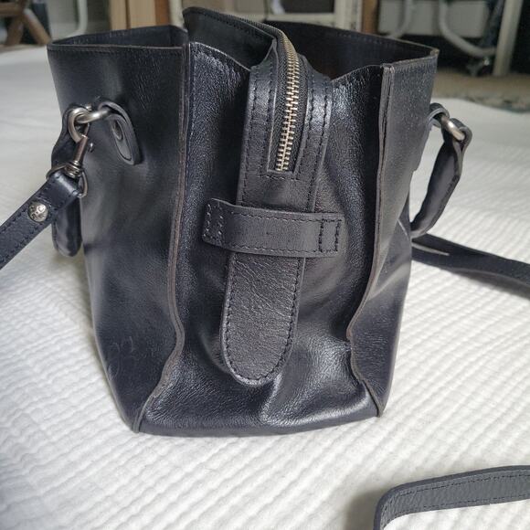 Patricia Nash Black Leather Crossbody Bag Purse Shoulder Designer Handbag - Picture 9 of 11